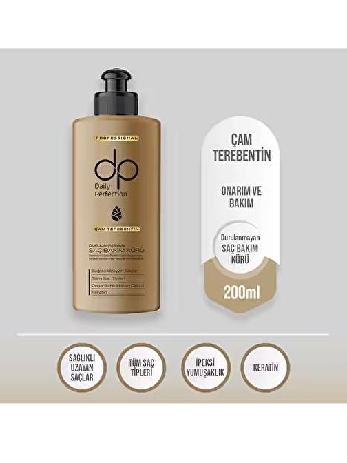 dp Daily Perfection Çam Terebentin Durulanmayan Saç Bakım Kürü 200 ml