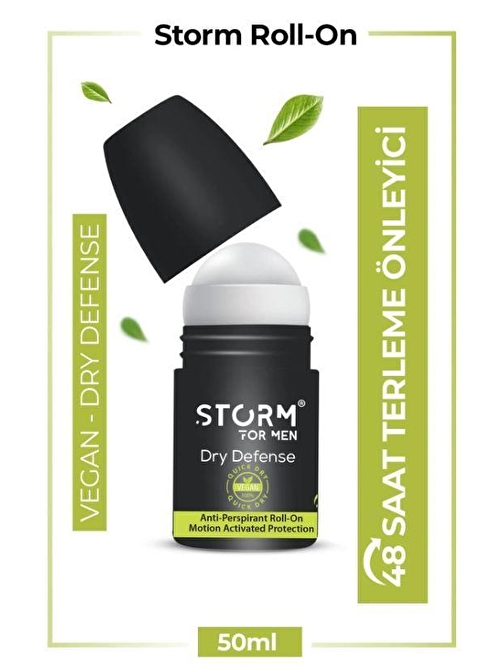 Lady Storm Erkek Roll On Vegan Terleme Karşıtı Dry Defense 50 ml