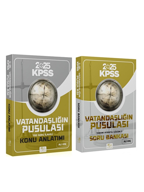 CBA Akademi 2025 KPSS Vatandaşlığın Pusulası Konu ve Soru Seti 2 Kitap