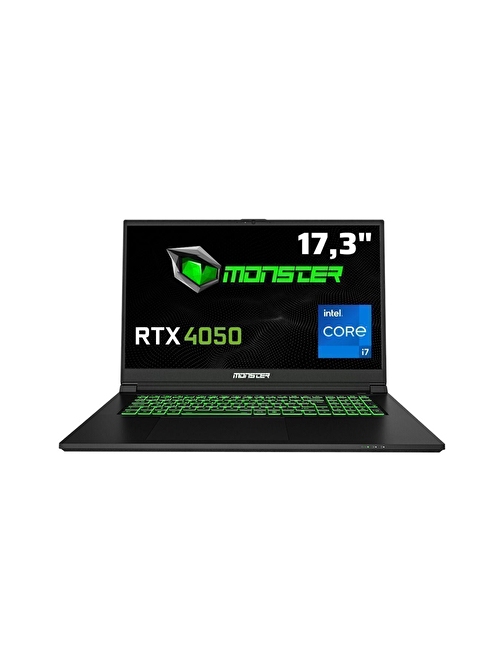 Monster Abra A7 V15.2 Intel Core i7 12700H 16 GB RAM 500 GB SSD 6 GB RTX 4050 FreeDOS 17,3" FHD 144 Hz Oyun Bilgisayarı