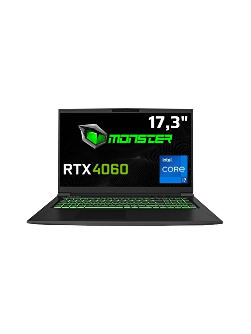 Monster Tulpar T7 V20.6 NVIDIA GeForce RTX4060 Intel Core i7-13700H 16 GB RAM 500 GB SSD 17.3 inç Full HD Freedos Oyuncu Dizüstü Bilgisayarı