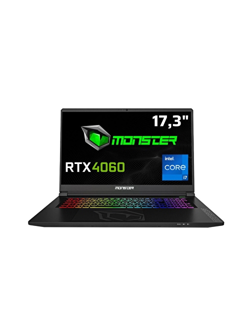 Monster Tulpar T7 V26.1.5 Intel Core i7 13700H 32 GB RAM 1 TB SSD 8 GB RTX 4060 Windows 11 17,3" FHD 144 Hz Oyun Bilgisayarı