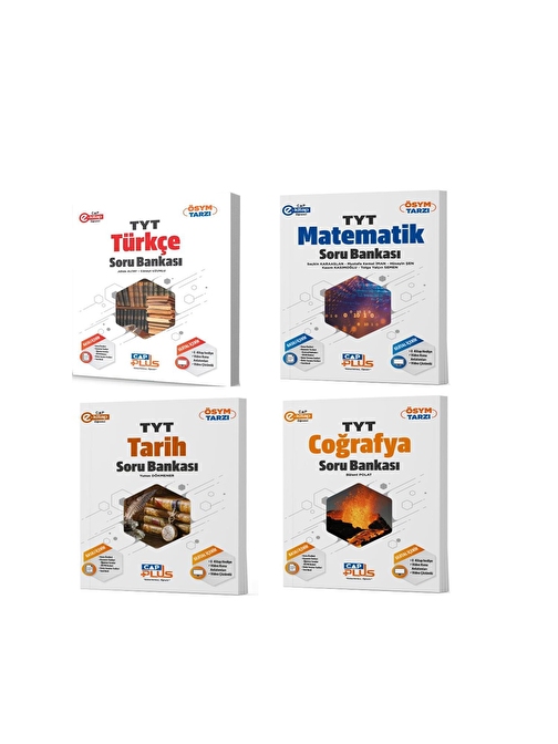 Çap Yayınları TYT Türkçe Matematik Tarih ve Coğrafya Soru Bankası Seti 4 Kitap