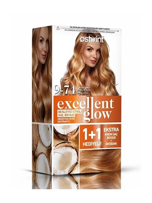 Ostwint Excellent Glow 1+1 Saç Boyası Seti No.9.74 Bal Köpüğü