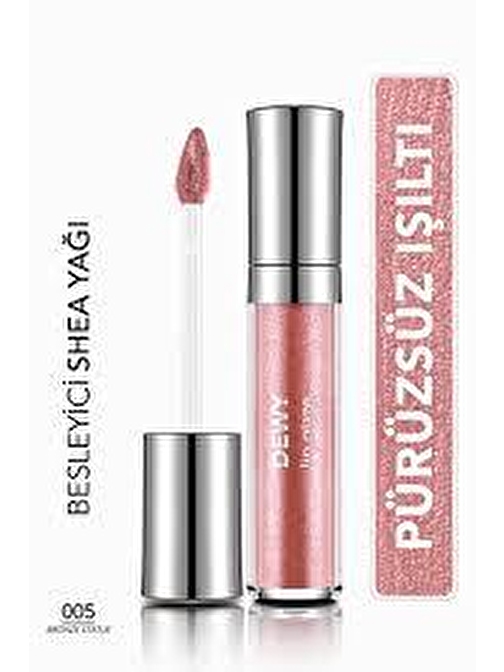 Flormar Dewy Lip Glaze Nemlendirici Etkili Yarı Transparan Dudak Parlatıcısı 005