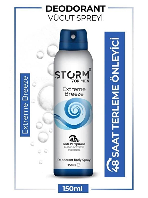 Lady Storm Erkek Deodorant Sprey Extreme Breeze 150 ml