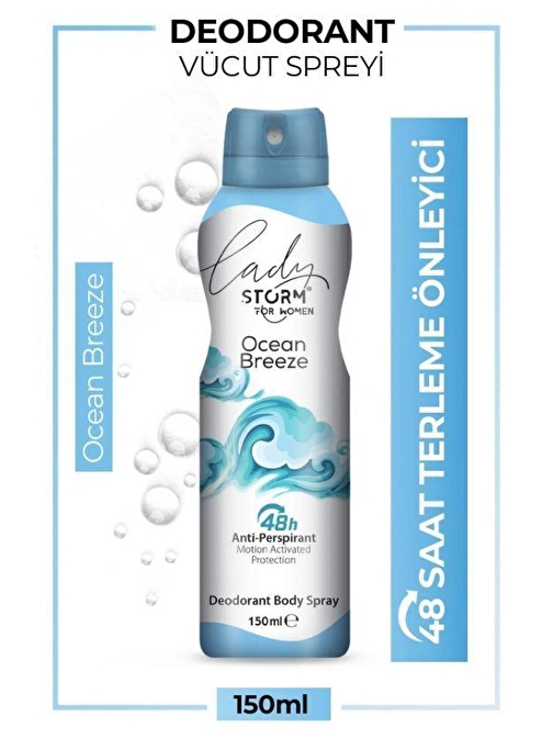 Lady Storm Kadın Deodorant Sprey Ocean Breeze 150 ml