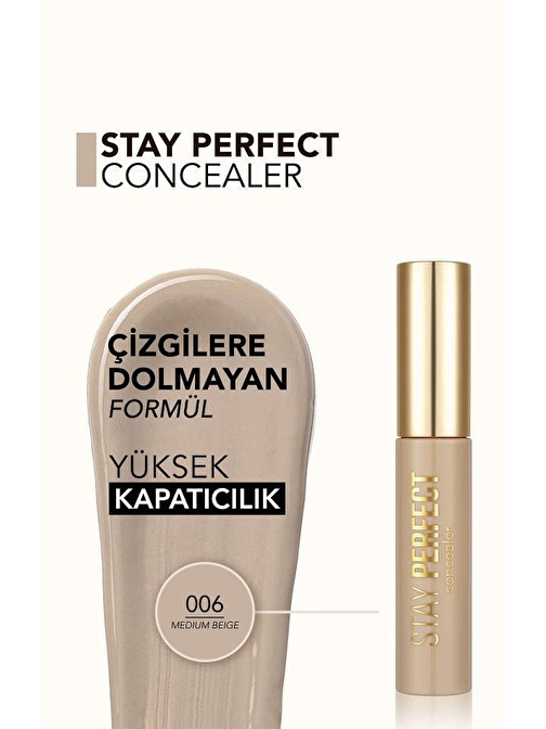 Flormar Doğal Bitişli Kapatıcı  Stay Perfect Concealer 006