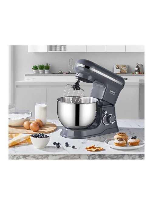 Lorenzo Master Pro Stand Mixer Hamur Yoğurma Makinesi 1500 W Gri