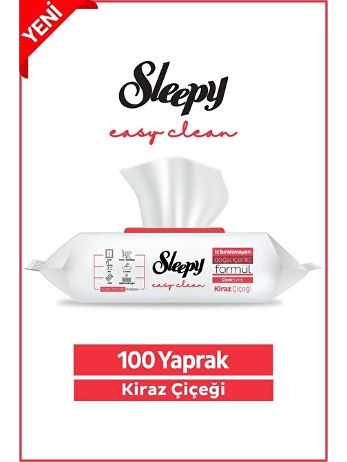 Sleepy Easy Clean Kiraz Çiçeği Yüzey Temizlik Havlusu 100 Yaprak