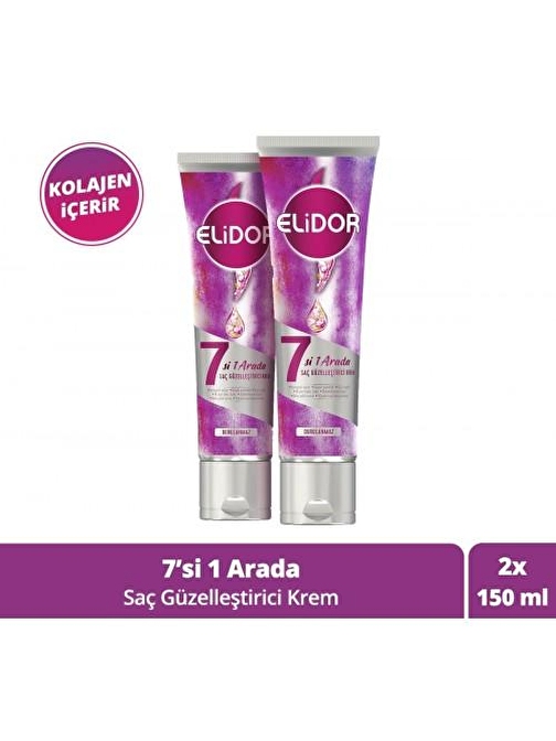 Elidor Saç Güzelleştirici Bakım Krem 7'si 1 Arada 150 ml x 2 Adet