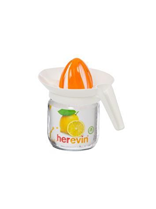 Herevin 425 cc Kulplu Turuncu Kapaklı Limon ve Portakal Sıkacağı