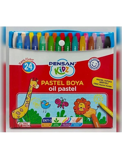 Kidz Çantalı Pastel Boya 24 Renk