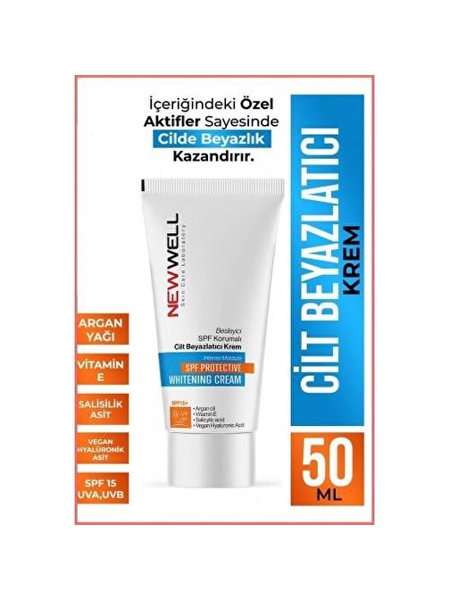 New Well Besleyici SPF Korumalı Cilt Beyazlatıcı Krem 50 ml