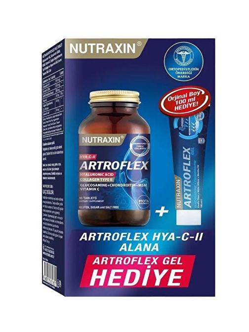 Nutraxin Artroflex HYA-C-II 90 Tablet + Nutraxin Extra Gel 100 ml