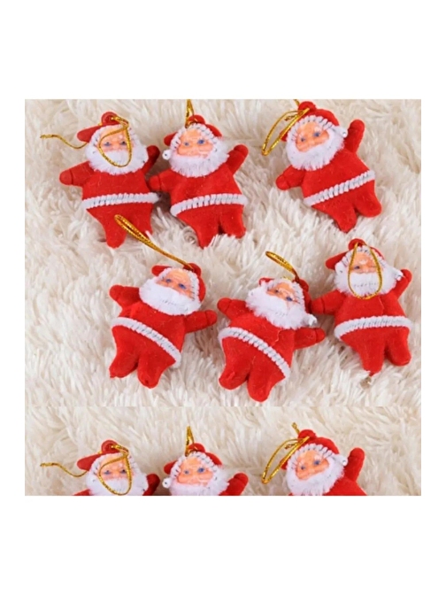 Yıllbaşı Çam Ağacı Süsü Noel Baba Noel Ağacı Süsü 6 Lı 5 cm