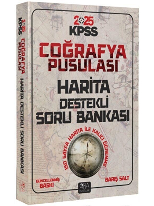 2025 KPSS Coğrafya Pusulası Harita Destekli Soru Bankası CBA Yayınları