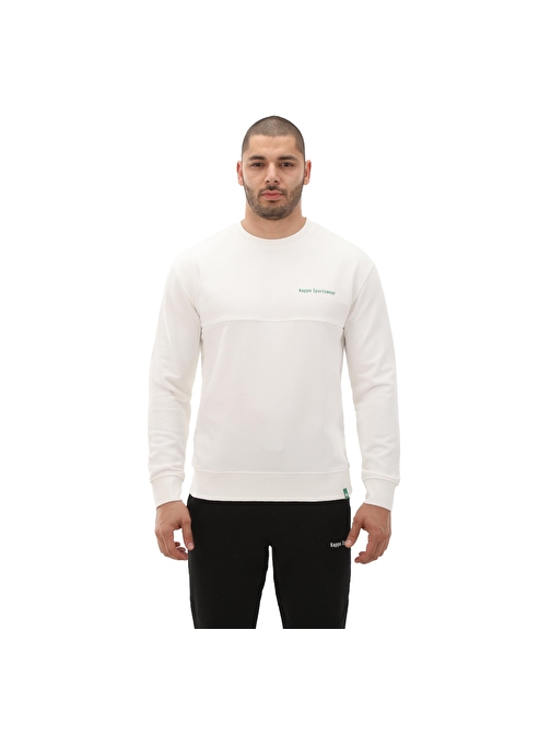 371S8CW-001 Kappa Authentıc Hope Erkek Sweatshirt Beyaz