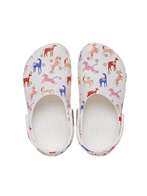 209697-9CD Crocs Classic Character Print Clog T &amp;Ccedil;ocuk Terlik Beyaz