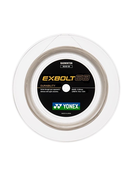 Yonex Exbolt 68 Badminton Kordajı 0.68 mm 200 Metre Beyaz