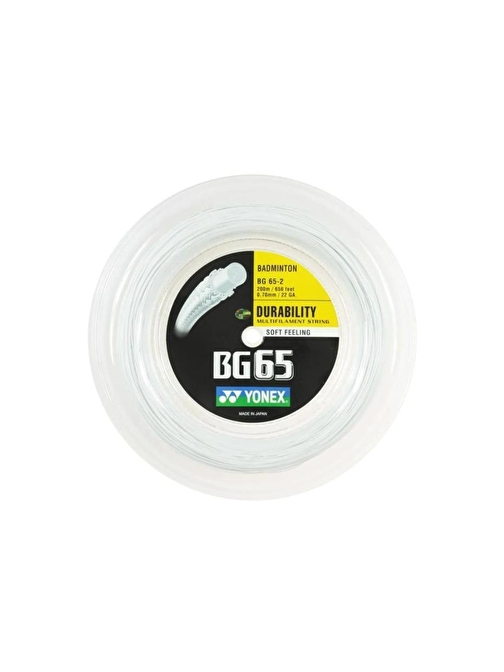 Yonex Bg 65 Badminton Kordajı 0.70 mm 200 Metre Beyaz