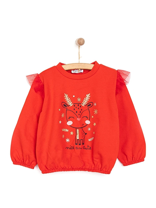 HelloBaby New Year Party Kız Sweatshirt Kız Bebek