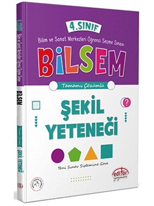 4. Sınıf Bilsem Hazırlık Şekil Yeteneği Editör Yayınları