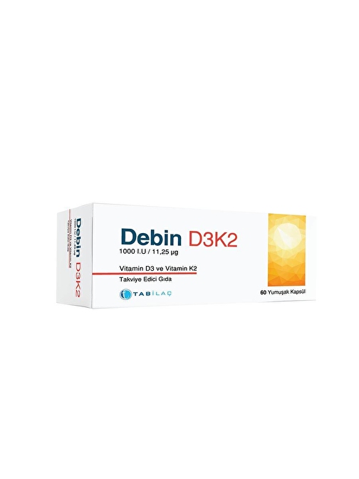 Debin D3k2 Vitamin D3 Ve Vitamin K2 60 Kapsül 