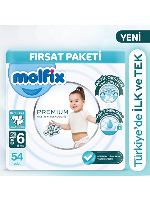 Molfix Premium Ultra Fırsat Paketi 6 Beden 54 Adet