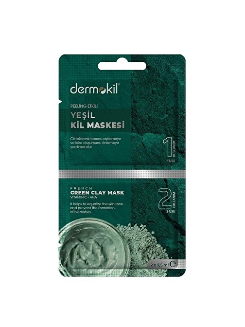 DERMOKİL PEELİNG ETKİLİ YEŞİL KİL MASKESİ