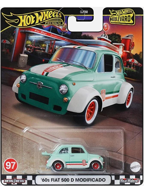 Hot Wheels Premium Boulevard '60s Fiat 500 D Modificado HRT65