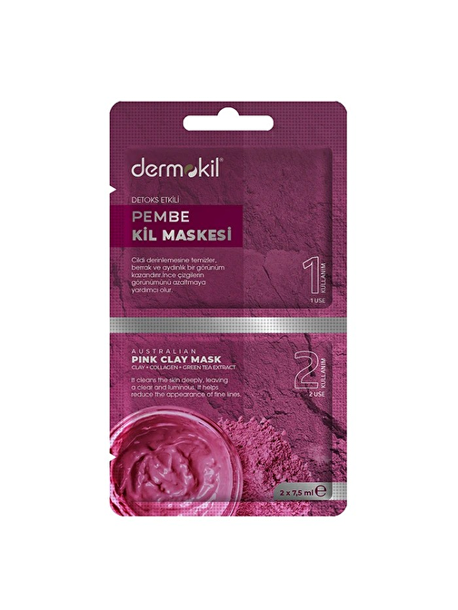 DERMOKİL DETOKS ETKİLİ PEMBE KİL MASKESİ