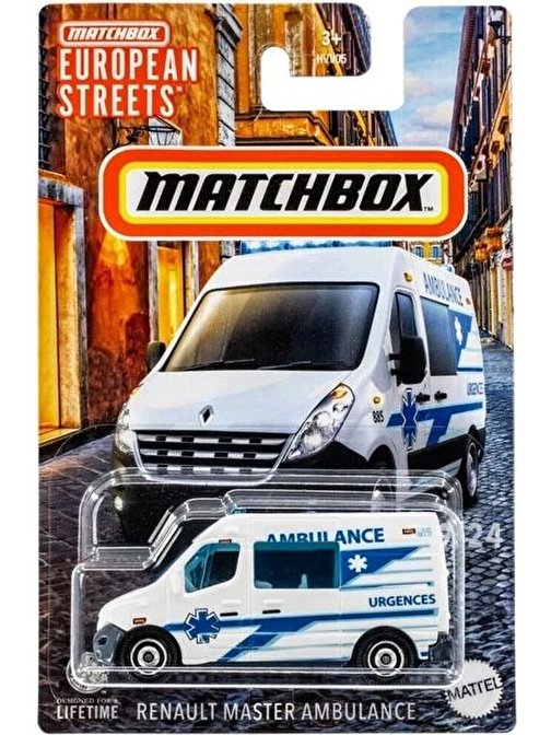 Matchbox European Streets - Renault Master Ambulance HVV43