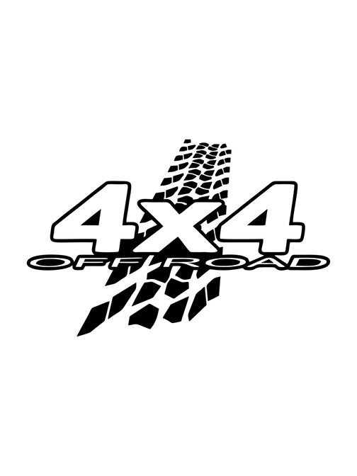 Off Road 4X4 Oto Sticker Lastik Izi Siyah 40 x 26 Cm