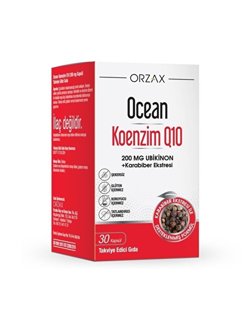 Ocean Koenzim Q10 200 mg 30 Kapsül 