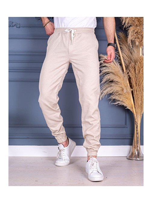 Jogger Pantolon Bel ve Paça Lastikli İnce Yazlık PNT731