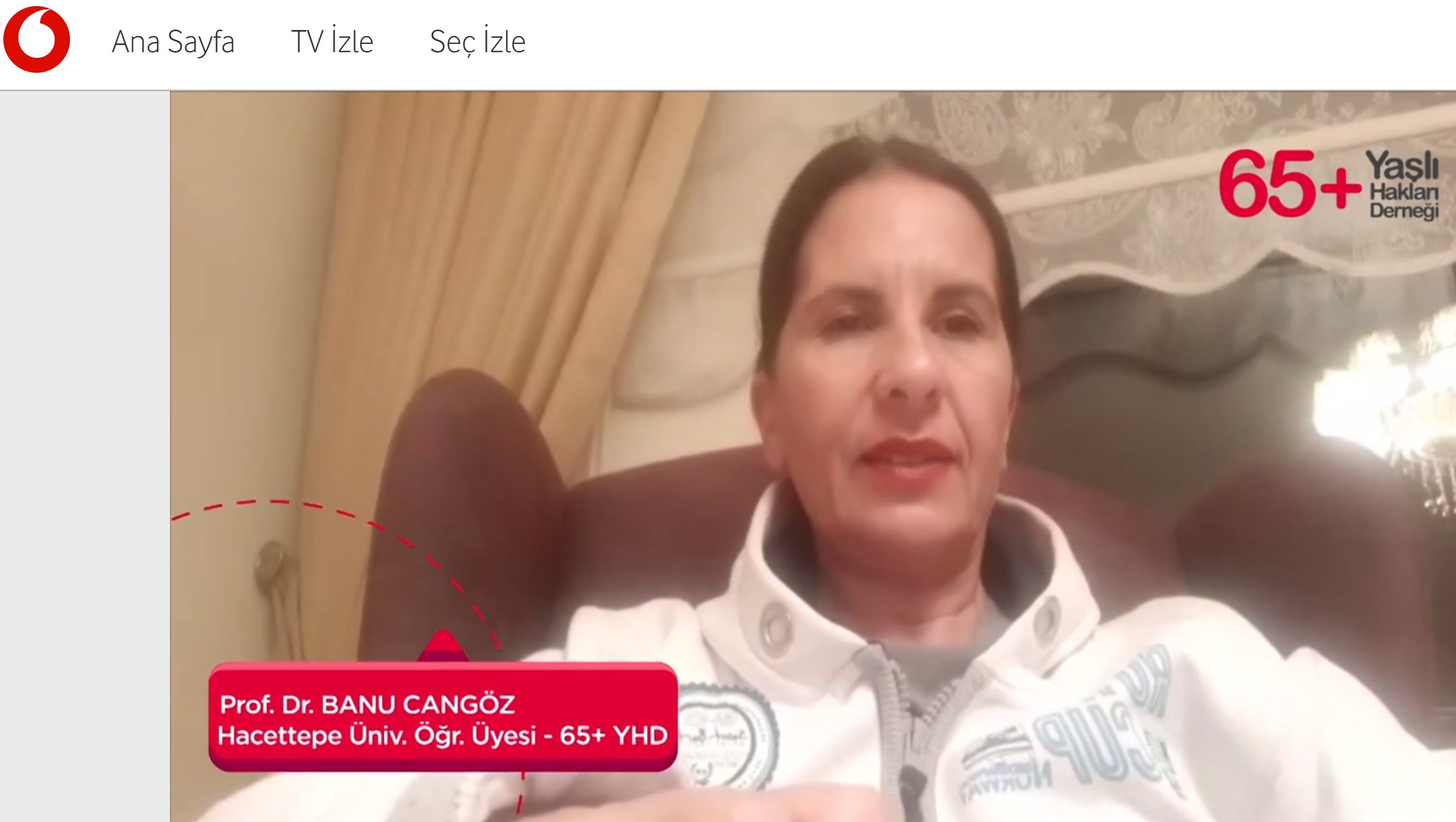 65+ Yaşlı Hakları Derneği’nin “Birlikte İyileşelim” Videoları Vodafone TV’de